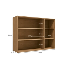 Aéreo 120cm Kappesberg Maxxi 3 Portas G767 Canela