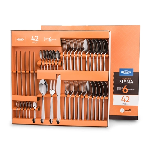 Faqueiro Brinox 5109/120 Siena 42Pcs Inox
