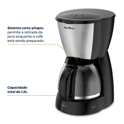 Cafeteira 1,28L até 32 Xícaras 800W Britânia BCF32A Preta