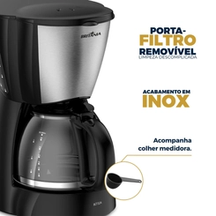Cafeteira 1,28L até 32 Xícaras 800W Britânia BCF32A Preta