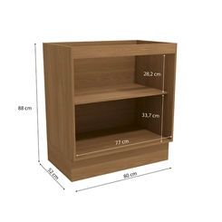 Balcão 80cm Kappesberg Maxxi G744 2 Portas Canela