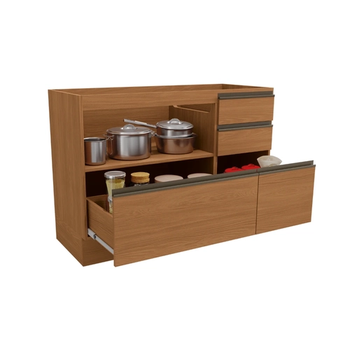 Balcão 120cm Kappesberg Maxxi 1 Porta G746 Canela