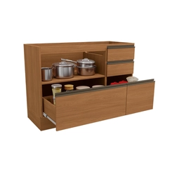 Balcão 120cm Kappesberg Maxxi 1 Porta G746 Canela