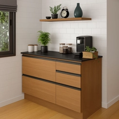 Balcão 120cm Kappesberg Maxxi 1 Porta G746 Canela