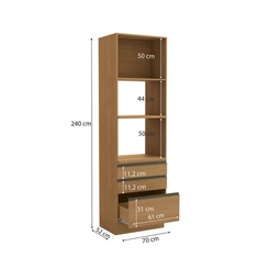 Torre Quente 70cm Kappesberg Maxxi 3 Prateleiras G750 Canela