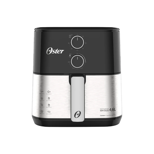 Fritadeira Elétrica Sem Óleo AirFryer 4,6L 1.500W Oster OFRT520 Preta