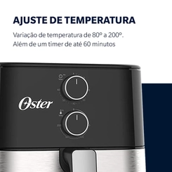 Fritadeira Elétrica Sem Óleo AirFryer 4,6L 1.500W Oster OFRT520 Preta