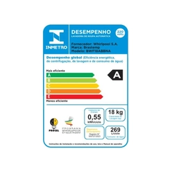 Máquina de Lavar 18kg Cesto Inox Brastemp BWF18ABANA Branca
