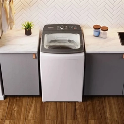 Máquina de Lavar 18kg Cesto Inox Brastemp BWF18ABANA Branca