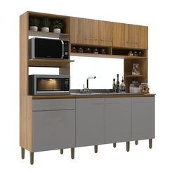 Cozinha Compacta Fellicci Sevilha CC46 Teka/Grafite