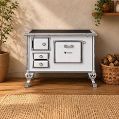 Fogão a Lenha Nº 2 Venax GII Premium Branco Saída à Direita