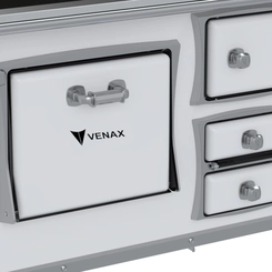 Fogão a Lenha Nº 2 Venax GII Premium Branco Saída à Esquerda