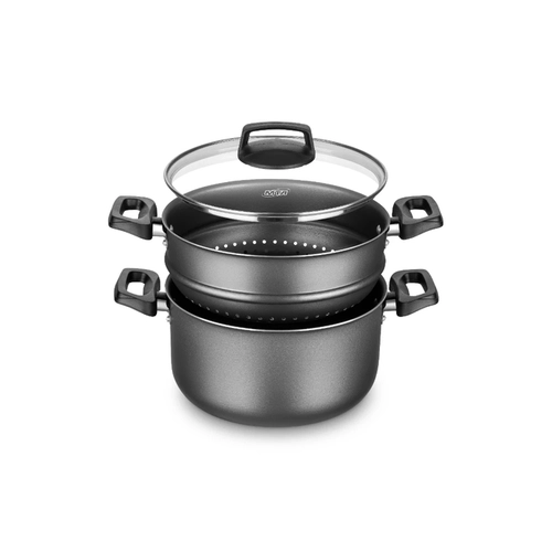 Panela Cozivapor MTA 8215 Grafite com Tampa de Vidro 3,2L