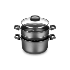 Panela Cozivapor MTA 8215 Grafite com Tampa de Vidro 3,2L