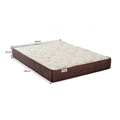 Colchão de Molas Queen Size Kappesberg Plenno 26x198x158cm Marrom