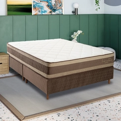 Colchão de Molas Queen Size Kappesberg Inverno/Verão 30x158x198cm Marrom