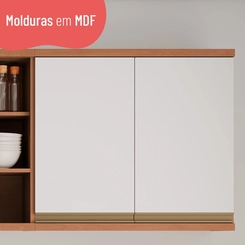 Aéreo 80CM Telasul Macadâmia 2 Portas 914002-01 Freijó/Branco SE