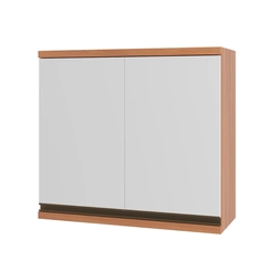 Aéreo 80CM Telasul Macadâmia 2 Portas 914002-01 Freijó/Branco SE