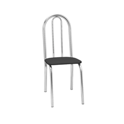 Conjunto de Mesa com 4 Cadeiras Tre Paroni MC4020 TP687 + 4 CC55 - A101 Cromado/Branco/Preto SE