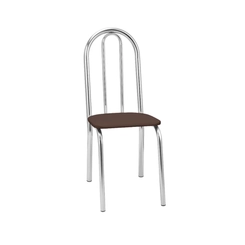 Conjunto de Mesa com 4 Cadeiras Tre Paroni MC4020 TP687 + 4 CC55 - A109 Cromado/Branco/Marrom SE