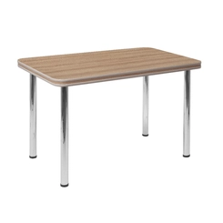 Conjunto de Mesa com 4 Cadeiras Tre Paroni MC4020 TP806 + 4 CC55 - A110 Cromado/Mel/Bege SE