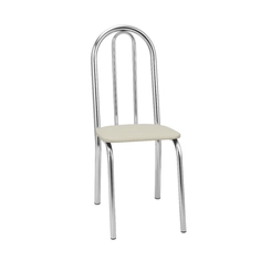 Conjunto de Mesa com 4 Cadeiras Tre Paroni MC4020 TP806 + 4 CC55 - A110 Cromado/Mel/Bege SE