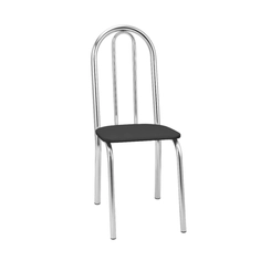 Conjunto de Mesa com 4 Cadeiras Tre Paroni MC4020 TP806 + 4 CC55 - A101 Cromado/Mel/Preto SE