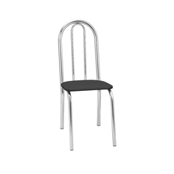 Conjunto de Mesa com 4 Cadeiras Tre Paroni MC4090 TP662 + 4 CC55 - A101 Cromado/Branco/Preto SE