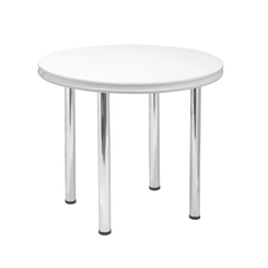 Conjunto de Mesa com 4 Cadeiras Tre Paroni MC4090 TP662 + 4 CC55 - A101 Cromado/Branco/Preto SE