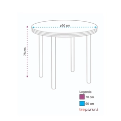 Conjunto de Mesa com 4 Cadeiras Tre Paroni MC4090 TP662 + 4 CC55 - A101 Cromado/Branco/Preto SE