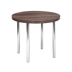 Conjunto de Mesa com 4 Cadeiras Tre Paroni MC4090 TP813 + 4 CC55 - A109 Cromado/Marrom SE