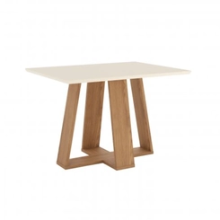 Mesa de Jantar com 4 Lugares Henn Lins SC91-127 Nature/Off White SE