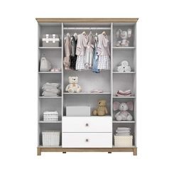 Guarda-Roupa 4 Portas Henn Aconchego I129-190 2 Gavetas Branco Jequitibá Hp SE
