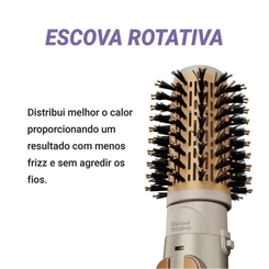 Escova Rotativa Secadora 1.300W 4 em 1 Philco PER03 Cinza Bivolt