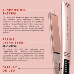 Chapinha com Controle de Temperatura Gama Led Keration 2747 Rosa Bivolt