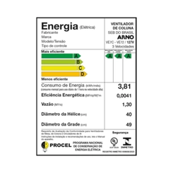 Ventilador de Coluna 7 Pás 40cm 150W Arno X-Treme VE7C Preto