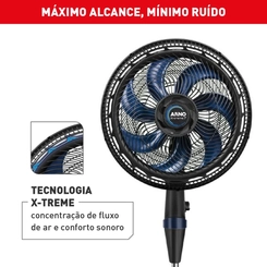 Ventilador de Coluna 7 Pás 40cm 150W Arno X-Treme VE7C Preto