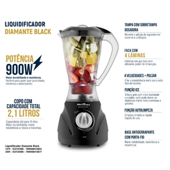 Liquidificador 2,1L 600W 3 Velocidades Britânia 33101282 Preto