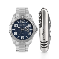 Relógio Masculino Condor CO2117AW/K4A Prata Com Brinde