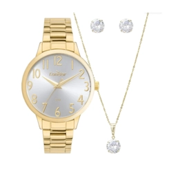 Kit Relógio Feminino Condor Co2035Nda/K4K Dourado