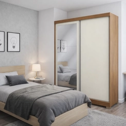 Guarda-Roupa 2 Portas Kappesberg CB01N571 Canela/Off White