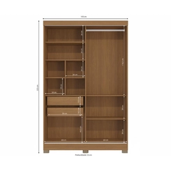 Guarda-Roupa 2 Portas Kappesberg CB01N571 Canela/Off White