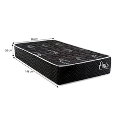 Colchão de Espuma Solteiro Cama Kappesberg Onix D28 26x88x188cm Preto SE
