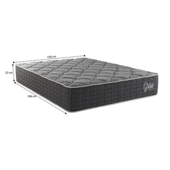 Colchão de Espuma Queen Size Kappesberg Grise D40 32x158x198cm Cinza SE