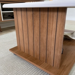 Mesa de Centro Retangular Artely 4721 Cinamomo/Off White