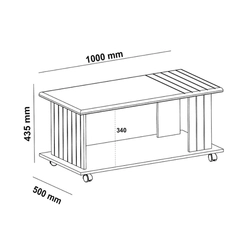 Mesa de Centro Retangular Artely 4721 Cinamomo/Off White