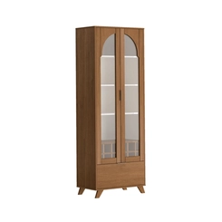 Cristaleira 3 Portas 4 Prateleiras Artely Murano 4735 Cinamomo/Off White