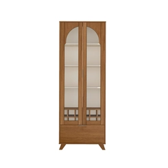 Cristaleira 3 Portas 4 Prateleiras Artely Murano 4735 Cinamomo/Off White