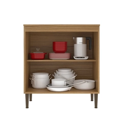 Balcão 80cm Decibal Berlim CO6202.0001 Ipê/Cristalo