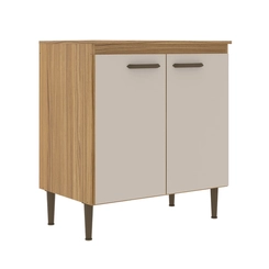 Balcão 80cm Decibal Berlim CO6202.0001 Ipê/Cristalo